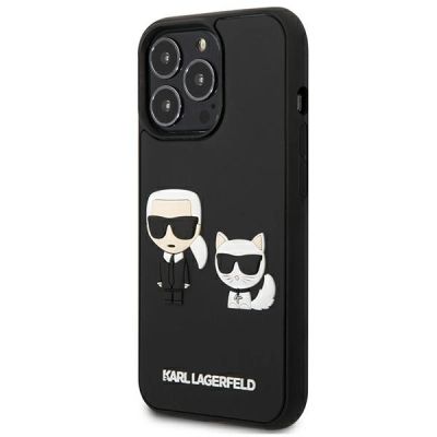 2. Karl Lagerfeld KLHCP13L3DRKCK iPhone 13 Pro / 13 6.1" black/black hardcase Karl&Choupette Ikonik 3D