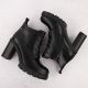 6. Black women's block-heel ankle boots M.Daszyński SA218-8