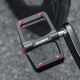 7. Rockbros BP2603 Platform Bicycle Pedals with Titanium Axle and Magnesium Alloy Bearings - Black