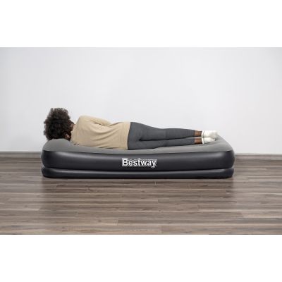 31. Bestway 671BT Air Mattress Single Mattress Black, Gray Unisex