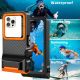 6. Tech-Protect IPX8 Pro Waterproof Phone Case - Orange and Black