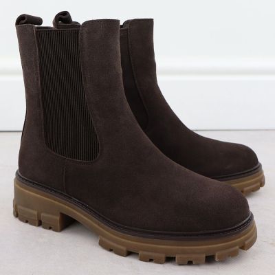13. Women's Chocolate Brown Leather Chelsea Boots Sergio Leone TR25733-S
