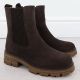 13. Women's Chocolate Brown Leather Chelsea Boots Sergio Leone TR25733-S