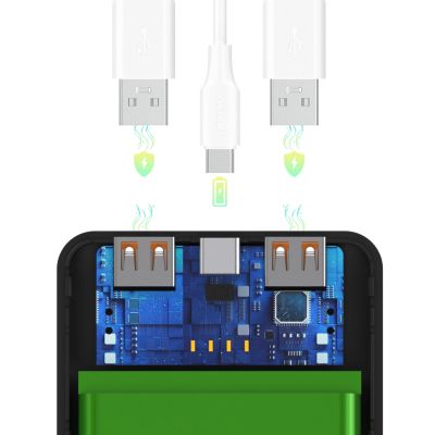 8. Powerbank Wozinsky Wpower WPBBK-3 10000 mAh 10W 2x USB-A 2A - white