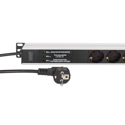 2. Digitus DN-95438 PDU 9-way power outlet 1U Black, Silver