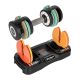 4. REBEL ACTIVE AUTOMATICALLY ADJUSTABLE CAST IRON DUMBBELLS, SET 2X10 KG, 1 KG STROKES RBA2335