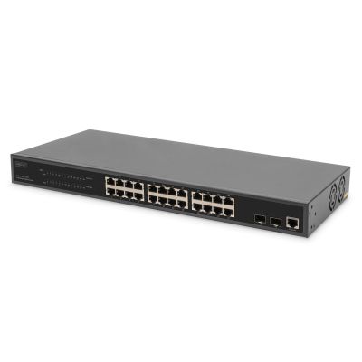 6. 24 Port L2 Managed Gigabit Ethernet Switch with PoE Injector, 2 SFP Upload