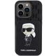 3. Karl Lagerfeld Saffiano Cardslots and Stand Monogram Ikonik Patch case for iPhone 15 Pro - black