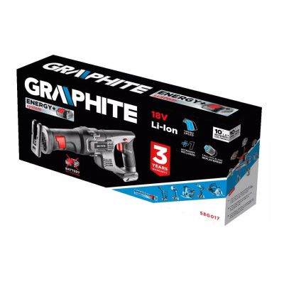 6. Graphite Energy+ 18V Li-Ion cordless reciprocating saw, without battery