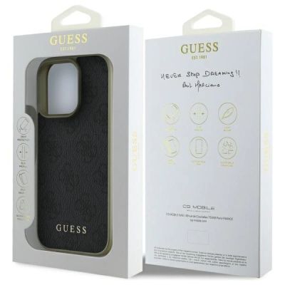 8. Guess 4G Charms Collection case for iPhone 16 Pro Max - black