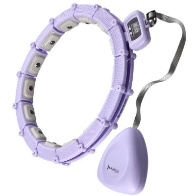 Hula hoop HMS HHM14 with magnets, weight and counter purple