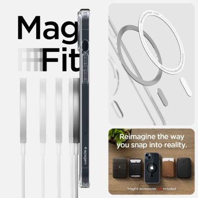 9. Spigen Ultra Hybrid Mag Case with MagSafe for iPhone 14 Plus - Clear Black