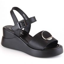 Filippo leather wedge sandals W DS4411 black