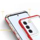 3. Clear 3in1 case for Samsung Galaxy S23+ silicone cover with frame red