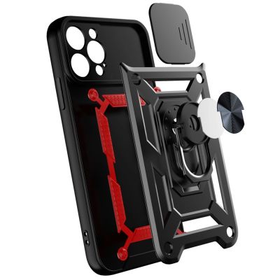 8. Hybrid Armor Camshield case for iPhone 13 Pro Max armored case with camera cover pink