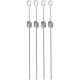 9. SKEWER FOR SHASHLIK 4 PCS. LENGTH 40.5 CM STAINLESS STEEL