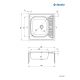2. Deante Tango ZE60140 steel sink 60x60 cm