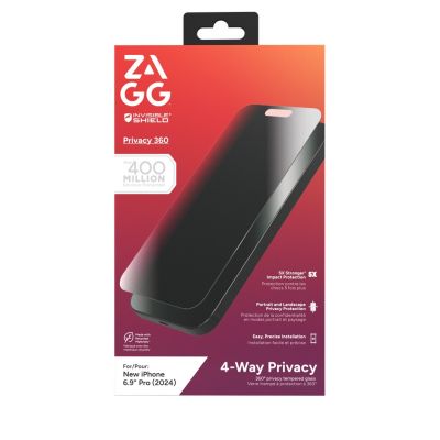4. ZAGG InvisibleShield Glass Elite Privacy 360 - privacy glass for iPhone 16 Pro Max (4-way)