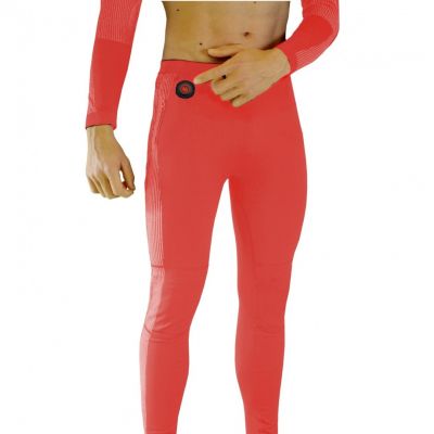 3. GLOVII HEATED THERMOACTIVE UNDERWEAR SET, SWEATSHIRT AND PANTS, SIZE M, ORANGE, BATTERIES AND CHARGER INCLUDED, GXRM