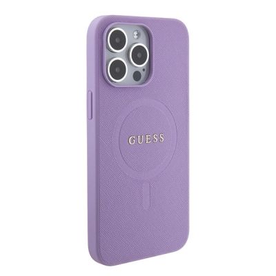 4. Guess Saffiano MagSafe case for iPhone 15 Pro - purple