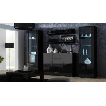 SOHO S1 display cabinet black/gloss black