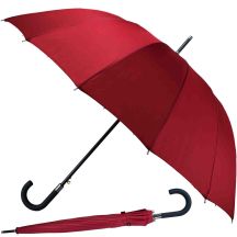 Long semi-automatic umbrella with 16 ribs, red, SEMI LINE