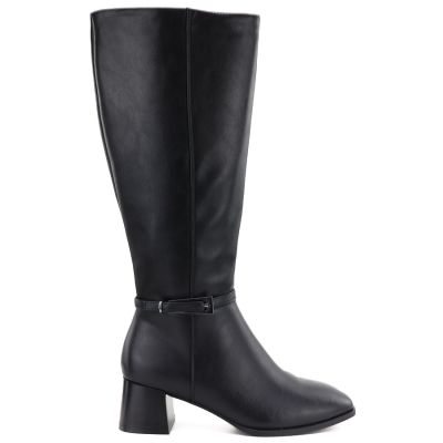 2. Black Sergio Leone KZ-31-S women's leather high-heeled boots