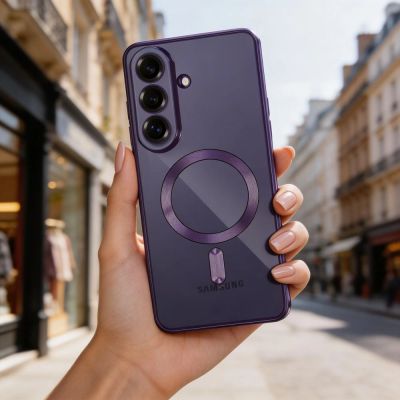 6. Tech-Protect MagFlex MagSafe Case for Samsung Galaxy S26 - Transparent Purple