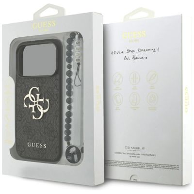 8. Guess 4G Strap 4G Classic Logo Case for iPhone 17 Pro - Black