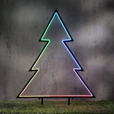 6. NEON CHRISTMAS TREE 150 LED RGB REMOTE CONTROL 32 FUNCTIONS TIMER 53x75CM LUCA