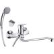 Wall-mounted washbasin tap with extended spout - hose connection and shower set BMO_057M 5908212095621