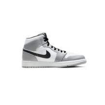 Men's Air Jordan 1 Mid Light Smoke Grey Shoes - 554724-092