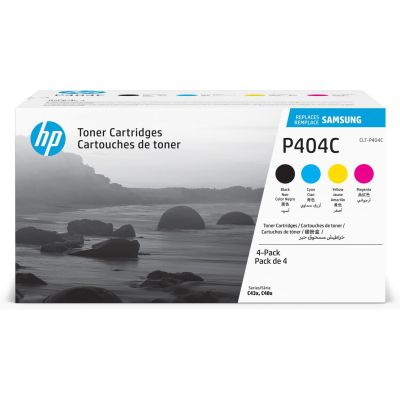 2. Samsung CLT-P404C 4-Pack Toner Cartridges – Black/Cyan/Magenta/Yellow