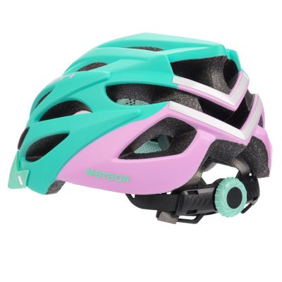 52. Meteor Marven pink/mint bicycle helmet