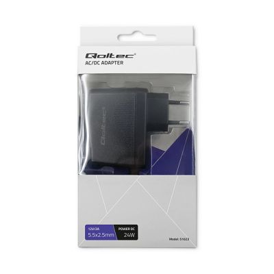 9. QOLTEC PLUG-IN POWER SUPPLY 24W | 12V | 2A | 5.5*2.5