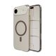 4. Puro Lite Mag TPU+PC Case Compatible with MagSafe for iPhone 17 Air - Transparent with Brown Ring
