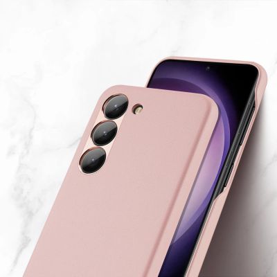 6. Dux Ducis Grit case for Samsung Galaxy S23+ elegant case made of artificial leather pink