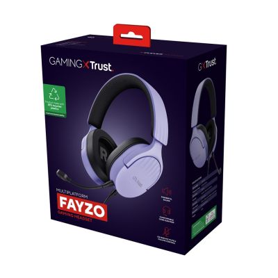 9. TRUST GXT489P FAYZO PURPLE Headset