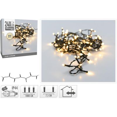 28. CHRISTMAS TREE LIGHTS LIGHT CHAIN 240 LED WARM WHITE