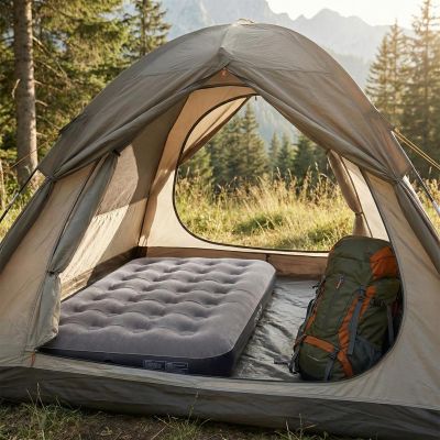 4. FLOCKED MATTRESS 1-PERSON GRAY 191x99x22CM 24638