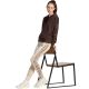 6. Women's adidas Seasonal Essentials Animal Print 3-Stripes Full-Zip Hooded Sweatshirt Brown KV9299