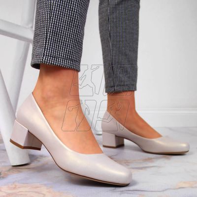 3. Sergio Leone W SK354D beige block pumps