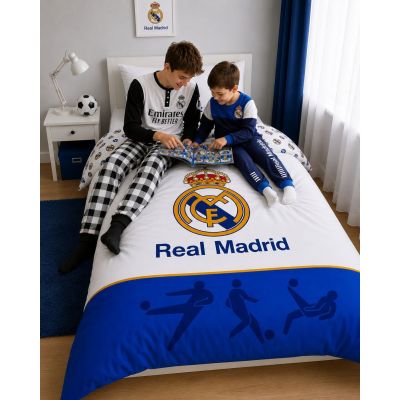 3. Real Madrid bedding set cotton 140x200 + 70x90 cm REB80223BL