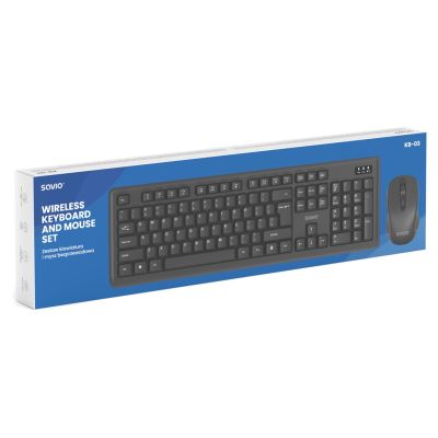 6. SAVIO WIRELESS KEYBOARD AND MOUSE SET KB-03