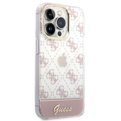 4. Guess GUHCP14LHG4MHP iPhone 14 Pro 6.1 "pink / pink hardcase 4G Pattern Script