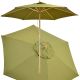 15. WOODEN GARDEN UMBRELLA 250 CM FOLDABLE GREEN