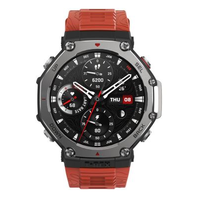 3. Amazfit T-Rex 3 smartwatch -älykello, 48.5 mm, punainen