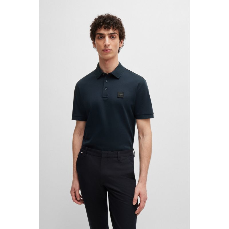 4. BOSS Parlay 143 BLU Men's Polo Shirt Classic Regular Fit Navy Blue (50515596-405)