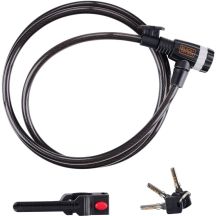 BICYCLE LOCK WITH CABLE LOCK 10x1800MM WITH HANDLE BLACK+DECKER