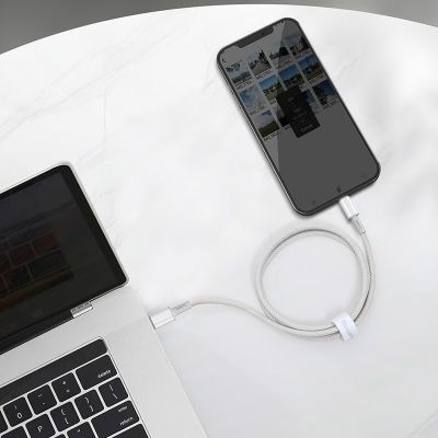 7. BASEUS USB-C to Lightning Cable 20W, 5A, 1m (White)